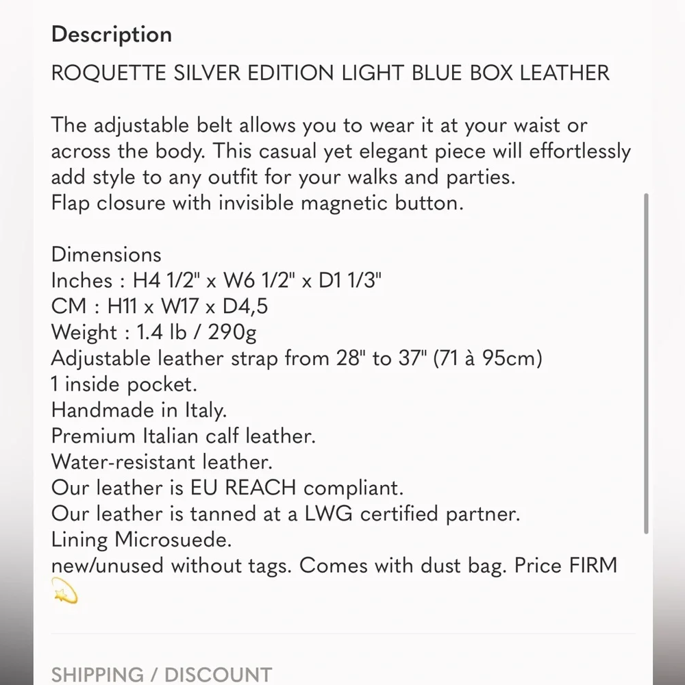 BRAND NEW ✨ Ateliers Auguste Light Blue Bag - Picture 9 of 9